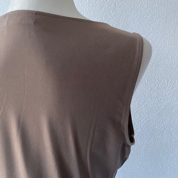 New York & Company Y2K Brown Short Sleeve Ruched Top SZ M - Picture 5 of 10